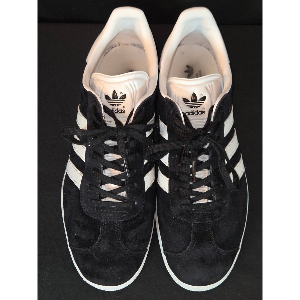 Adidas Gazelle Black Suede White Stripes Men's Sneakers Shoes BA9595 Size 10 - Picture 3 of 10